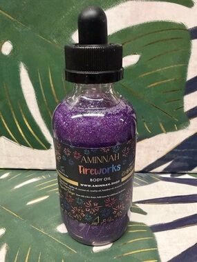 Aminnah Fireworks Purple Shimmer Body Oil